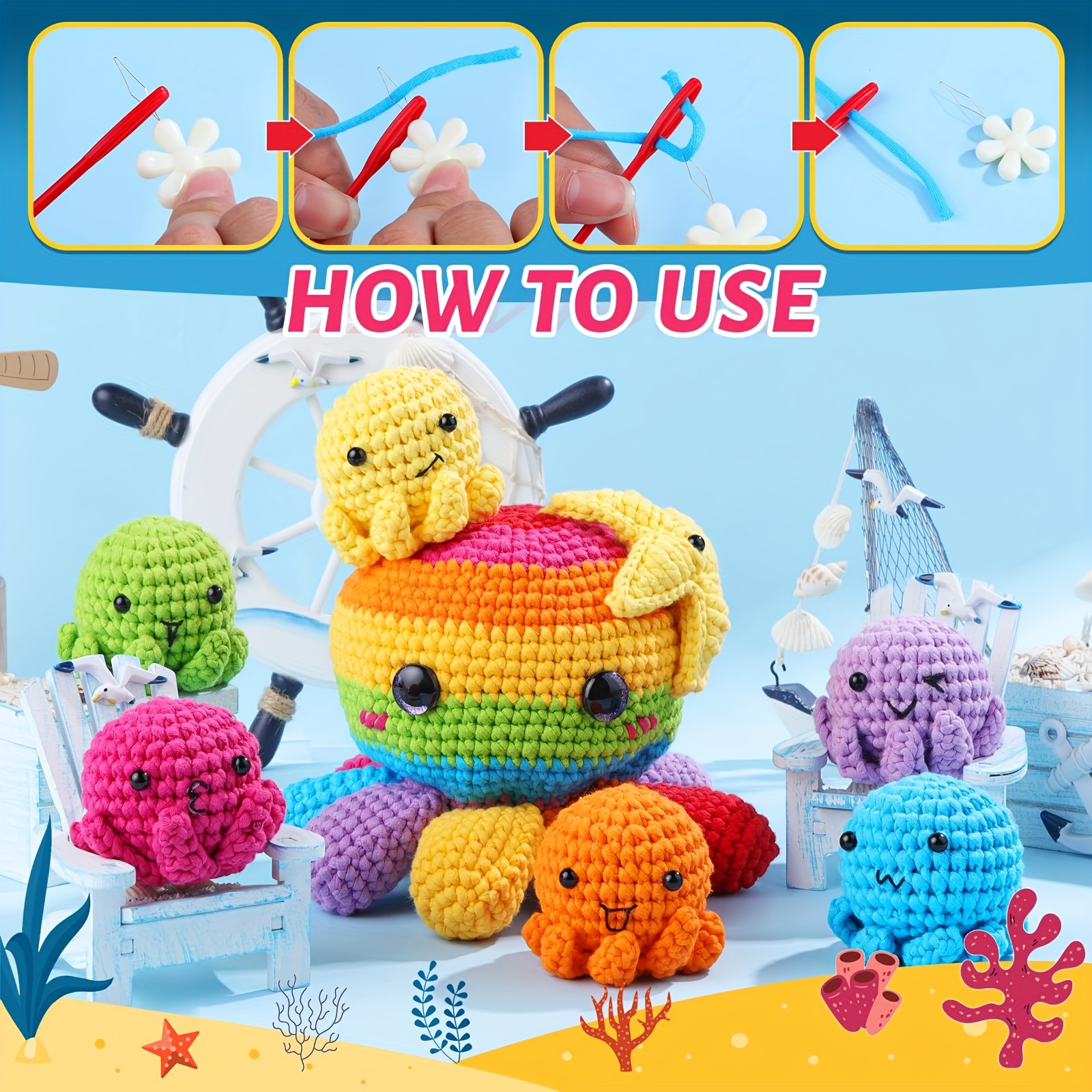 Crochet Kit Beginners Crochet Animal Kit Crochet Kit Temu