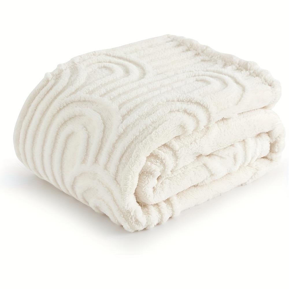 boho fleece throw blanket soft white lightweight cozy season
