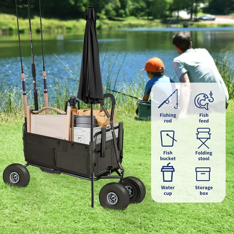 beach cart fishing rod holder Fish N Mate 426 30Deg Beach Wagons innovative fishing rod rack Offshore Angler Deluxe Beach Cart