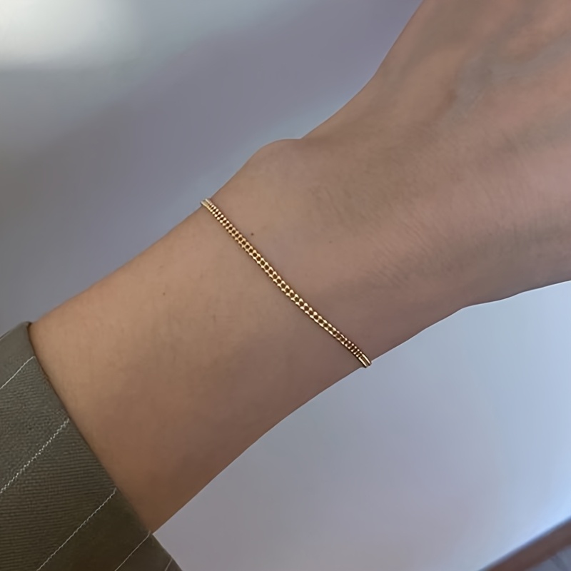 Women's 925 Silver Minimalist Double-Layer Bracelet
