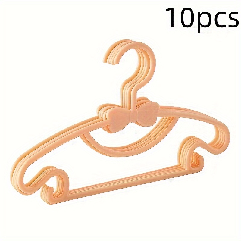 10 pack plastic kids hangers   polished finish baby clothes hangers with   for nursery and childrens closet organization details 3