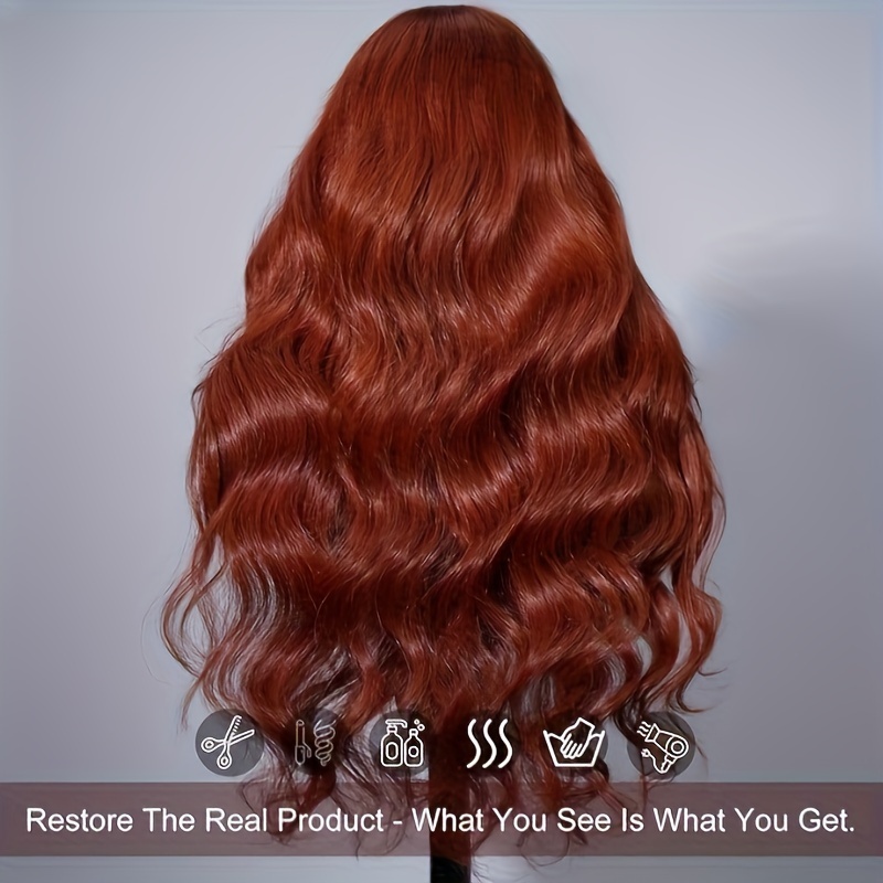 13x6 Reddish Brown Lace Front Wigs Human Hair Pre Plucked 13x6 HD Transparent Body Wave Lace Front Wigs Human Hair With Baby Hair Colored Human Hair Wig For Women (26 Inch) 150% Human Hair Lace Front Wigs Human Hair Wigs For Women