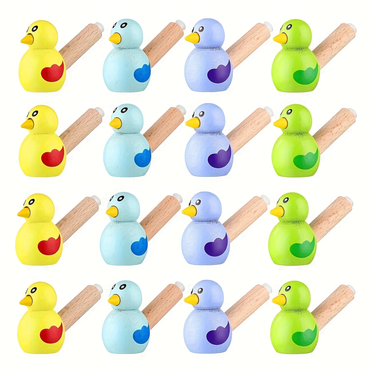 15pcs mini whistle set cute cartoon   wooden party favors in assorted colors     events gift 0