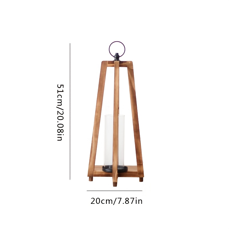 Image of Vintage Wooden Candle Holders, Desktop Wind Lamps, Candlelight Dinner Atmosphere Decoration, Landscape Decoration, Home Decor, Restaurants, Hotels, Holiday Decorations