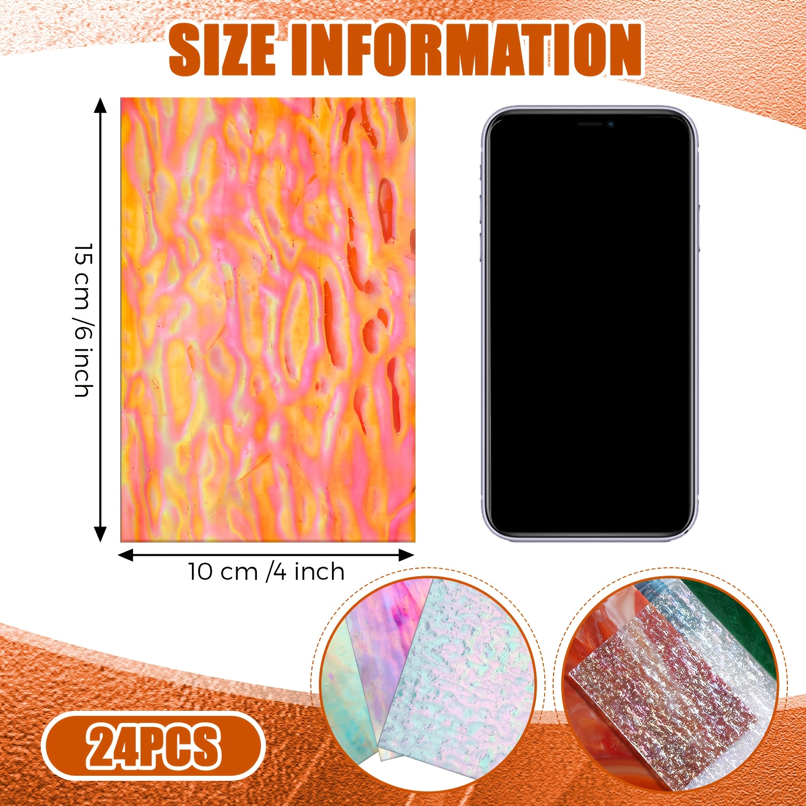 MaxGrain 20 Sheets Rainbow Transparent Stained Glass Sheets Variety Textured Cathedral Art Glass Packs For Crafts And Mosaic Making, 6x4 Inch