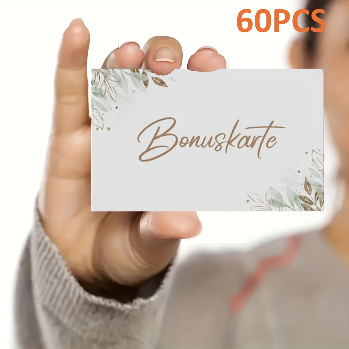 TEMU 60 Stück leere Belohnungskarten im deutschen Stil, schlichtes frisches Design, geeignet zum Stempeln von Einchecks, für Firmen-