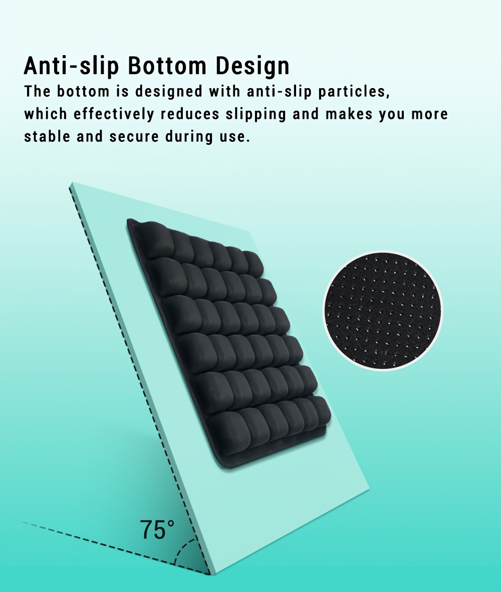 1pc 3d pressure relief air cushion office chair car seat cushion back support pad for desk chair wheelchair adjustable   ergonomic cushion portable and inflatable Product details 11