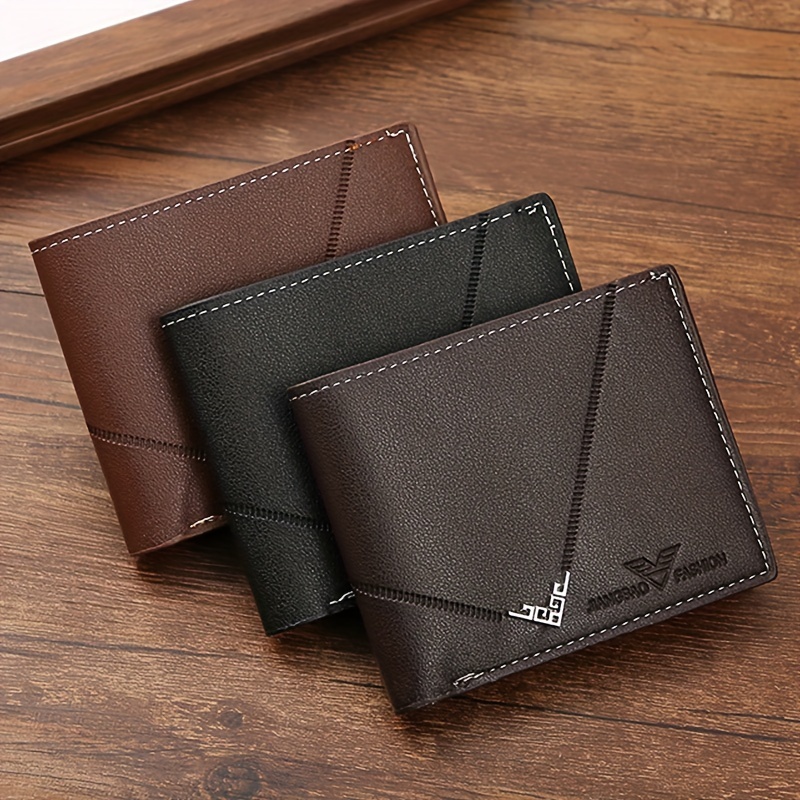 

Men's Sleek Pu Leather Wallet - Compact, Stylish Credit Card Holder & Cash Purse