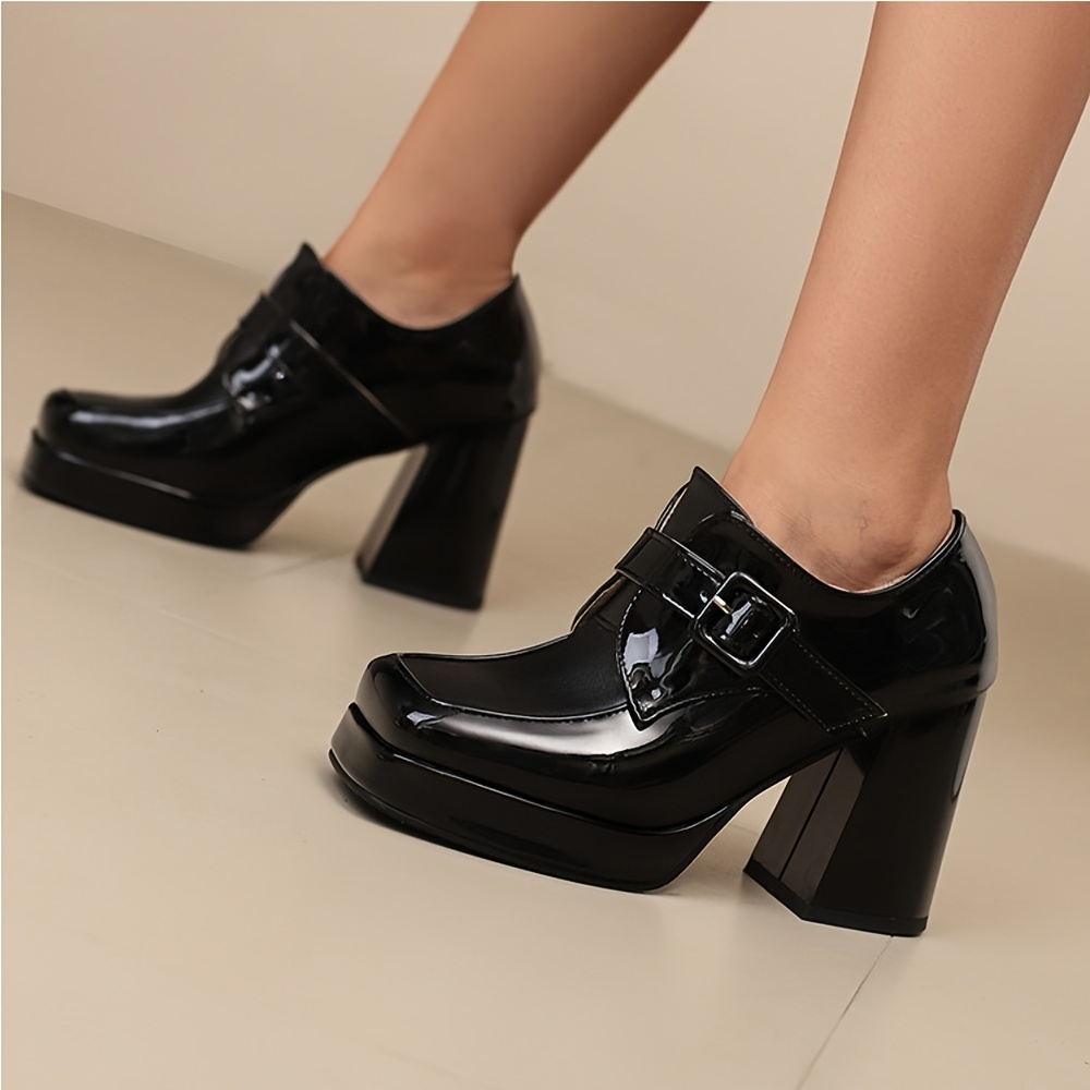 Elegant Women's Slip-On Loafer Shoes - Square Toe 4