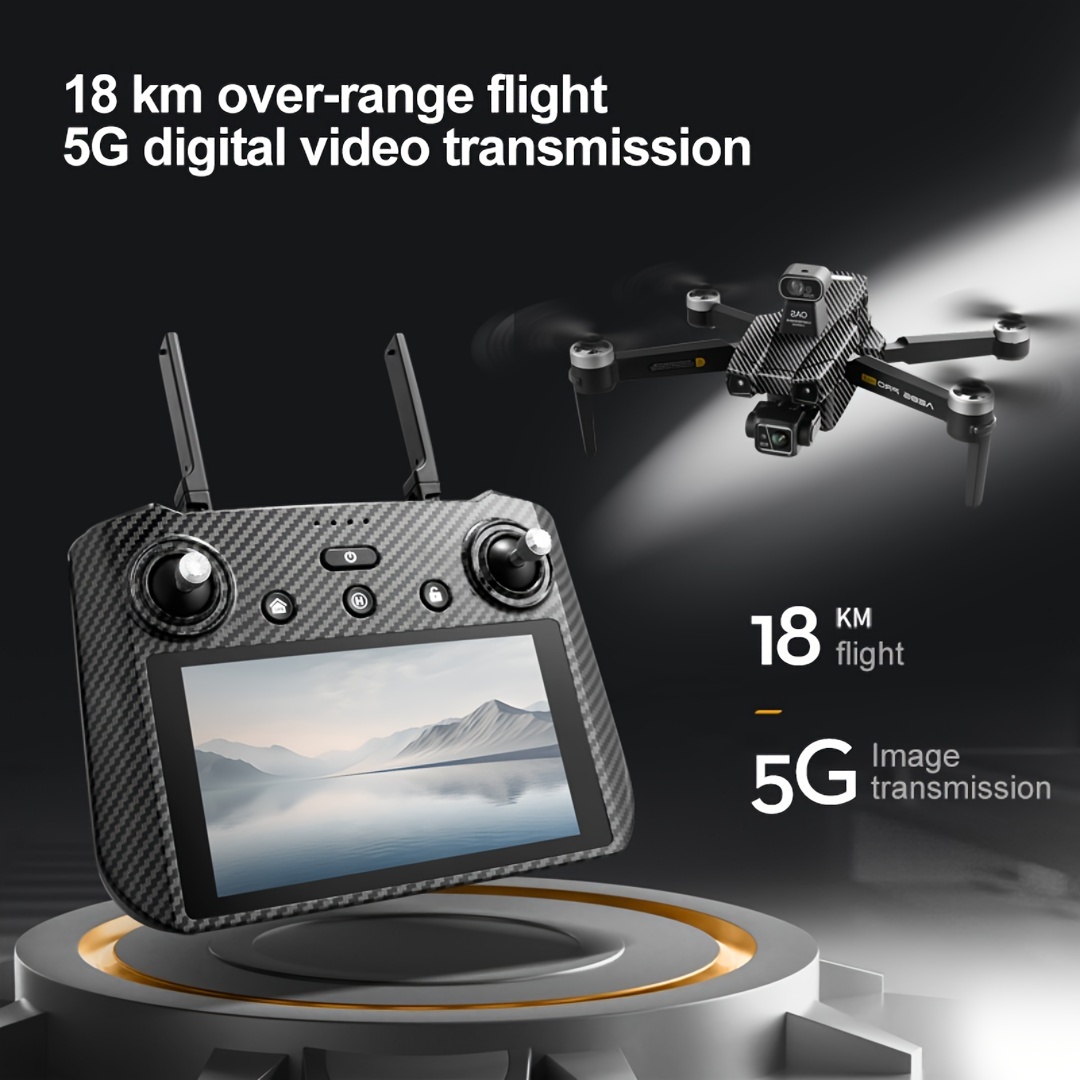 

Ae86 Pro Max+ Drone, Large Touch Screen Rc, 0.5kg , 16, 400ft Rc Range And Transmission, 4k Hd Aerial Photography, Transmission, 3-axis Anti-shake , Gps Auto-return, Loss Of Contact Positioning