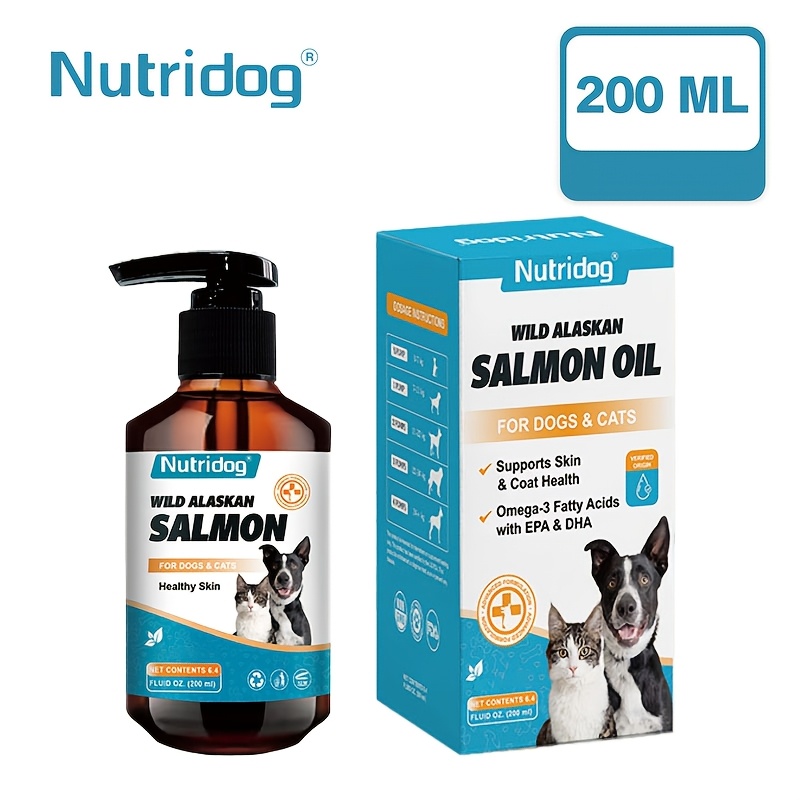 TEMU Fur & Health Salmon Oil With 3 For - Oil Supplement , & Joint Support - 200ml