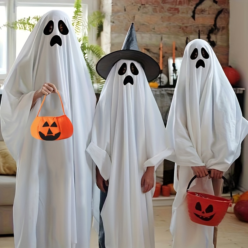 Kinder Halloween Kostüm Hexe/Zauberer Set – Umhang Mit Hut & Kürbis-Tasche Für Cosplay & Party