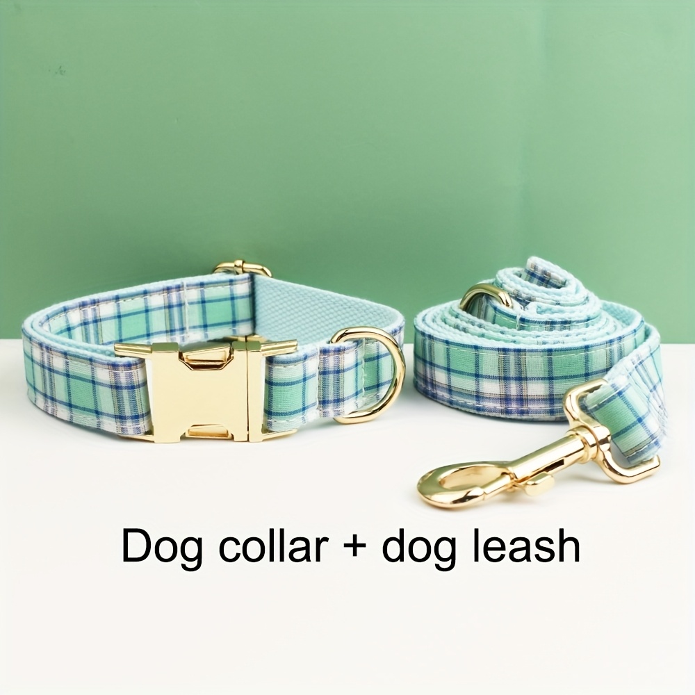 TEMU Personalized Dog Collar With Matching Leash - Soft, Comfortable & Stylish For Small To Large Dogs - Custom Engraved Name, Purple & White