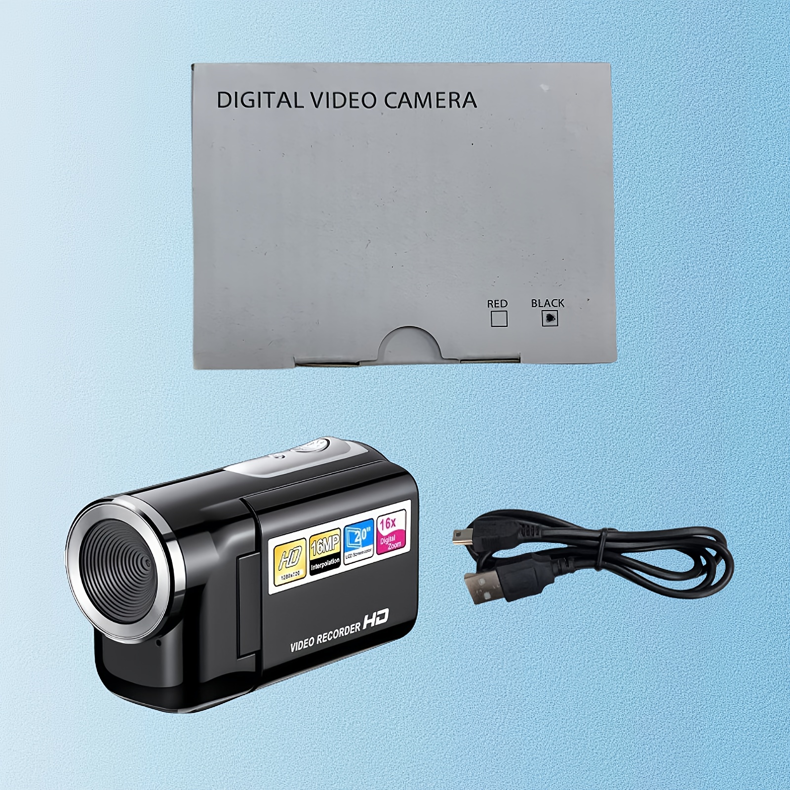 DV Camera Recorder 720P HD IPS Screen, 8x Zoom, SD Card, 3-Section  AAA Battery Required, USB/SD Card Support, Auto Fixed Focus, 4:3 Ratio 