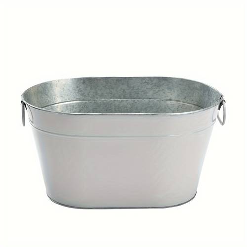 1 pack portable galvanized ice bucket for picnics bars and clubs beer and summer drinks fruit storage basket and bar additions