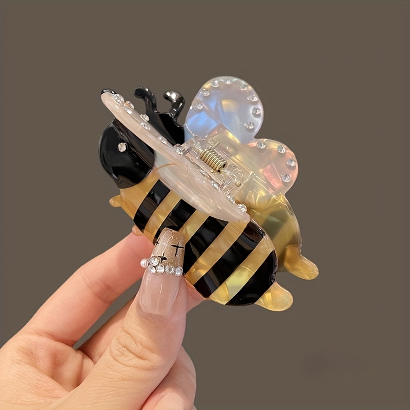 E-shop Neue Hochwertige Haarklammer, Kreative Niedliche Halb-Updo Haarnadel, Dutt-Clip, Entzückende Bienen-Haarklammer Accessoire