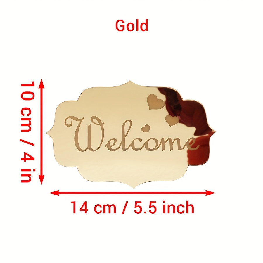 TEMU Cartello di Decorativo per la Casa G0184, Indicatore di per , Targa per la Casa, Placca Decorativa per Matrimonio, Targhetta Argentata 3D in