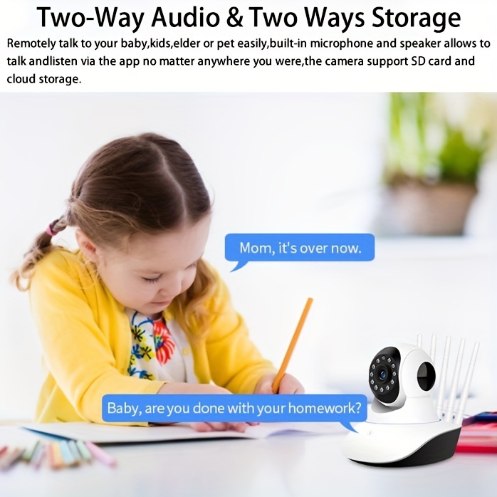 1080p hd wifi   camera wireless ptz two way audio indoor cctv with p2p connection usb powered no battery details 3