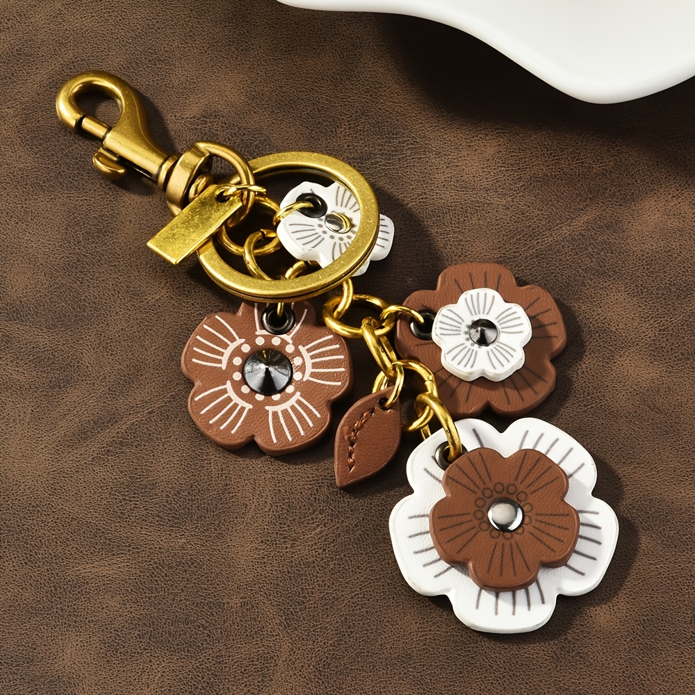 E-shop Modischer Kamelien-Schlüsselanhänger, geeignet als Handtaschenanhänger, lange Blumenkette, Taschenanhänger-Erweiterung