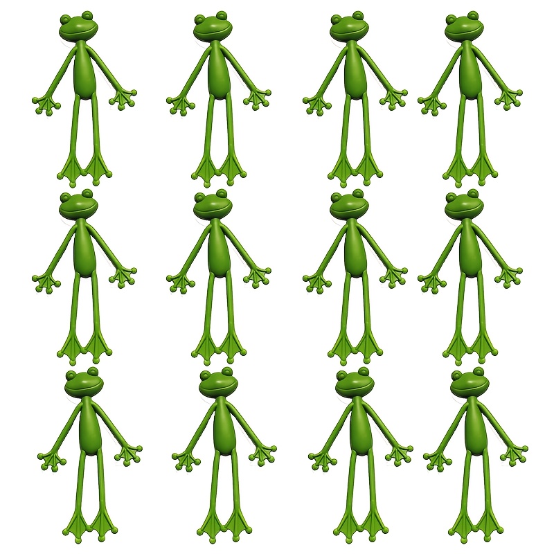 E-shop 12 Stück Grüne -Topfpflanzen - Lustige Innen-/Außenpflanzenstützen, Langlebiger Kunststoff--Halter für kleine Pflanzen, Garten- und