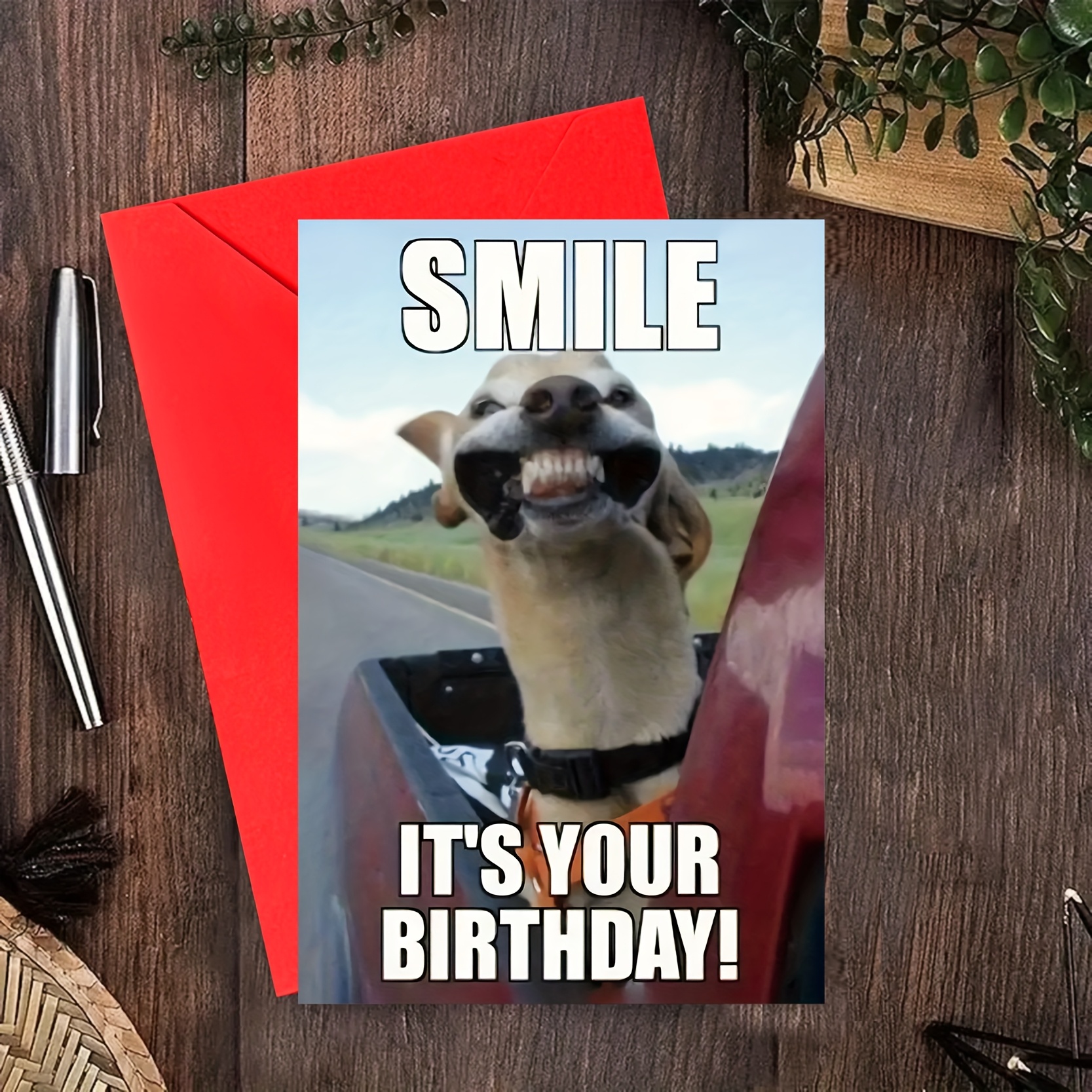 Humorous Dog Greeting Card With Envelope, Suitable For Pet Owners, Animal Enthusiasts, , Family, Paper Material, Suitable For Any Recipient
