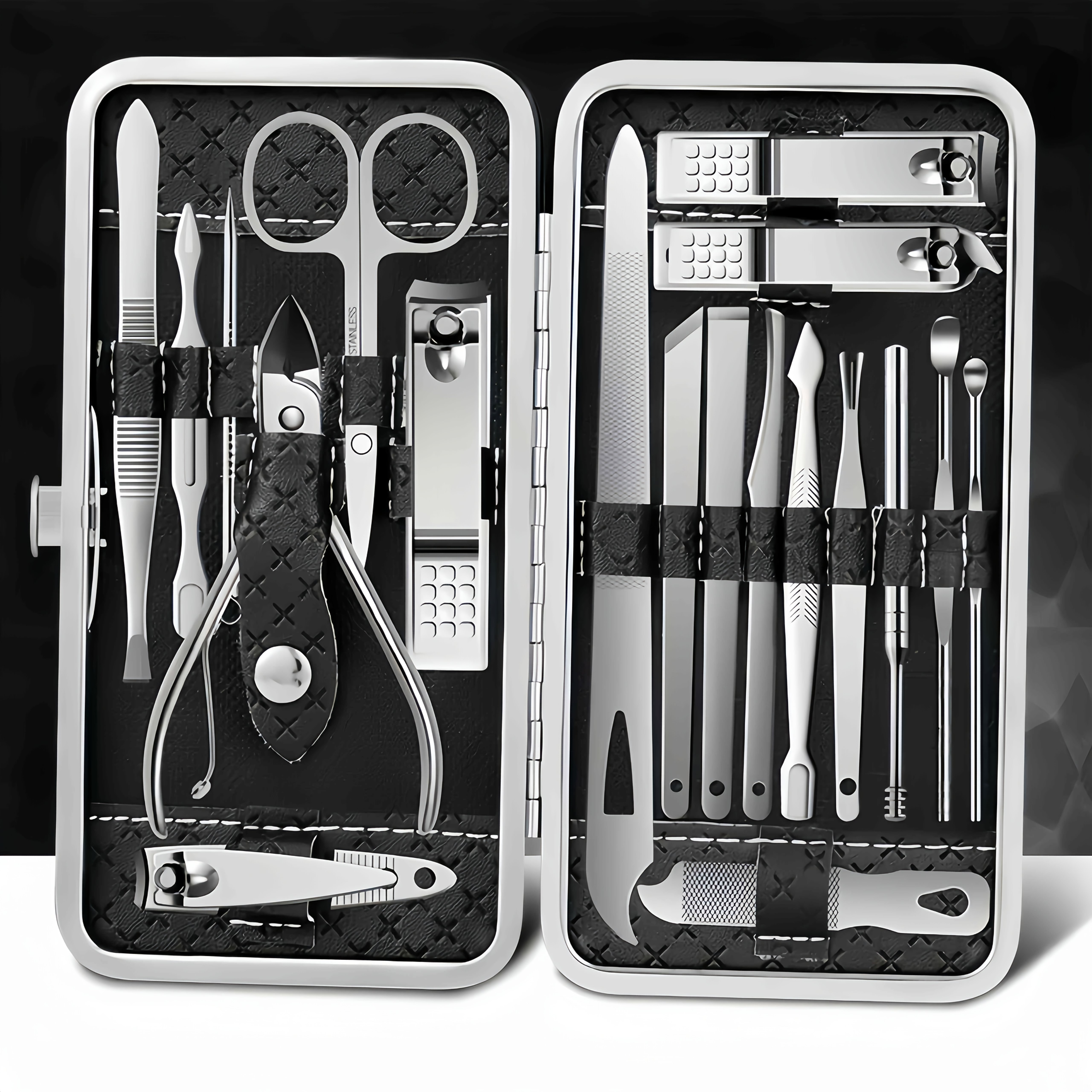 manicure set nail toe clipper pedicure kit 19pcs stainless Australia