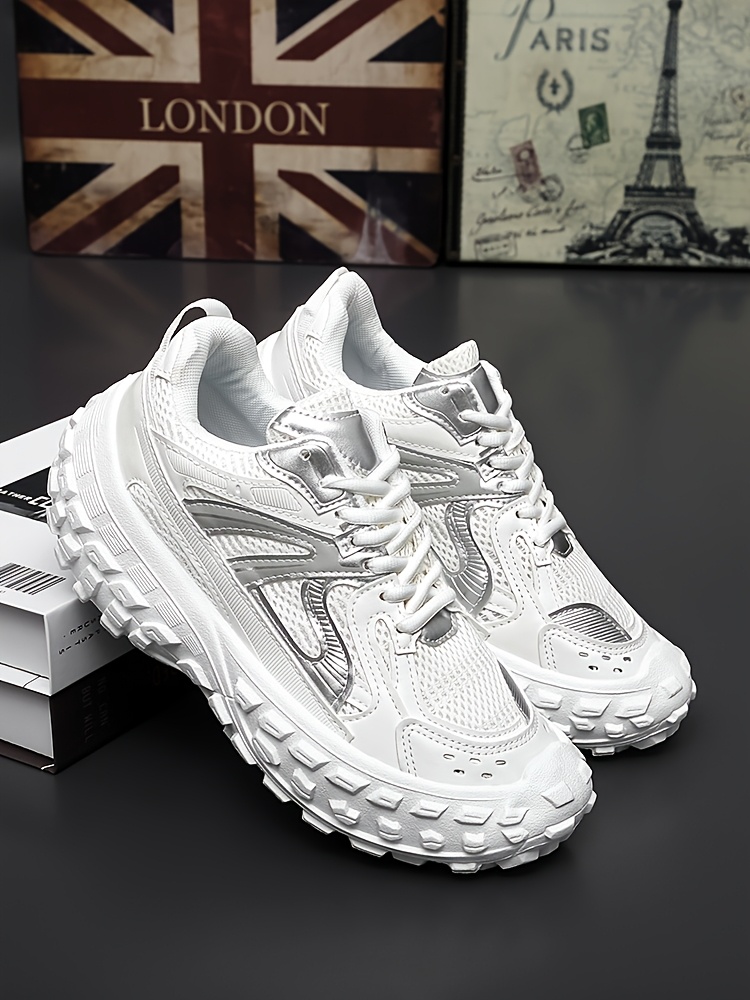 2026 New Retro Tire Thick Sole Height-Increasing Dad Shoes, Students' First Choice Men'S Casual Athletic Shoes, Mesh Breathable Comfortable Cushioning Men'S Shoes, Campus Daily Outing Commuting Outdoor Strolling Lightweight Wear-Resistant Shoes