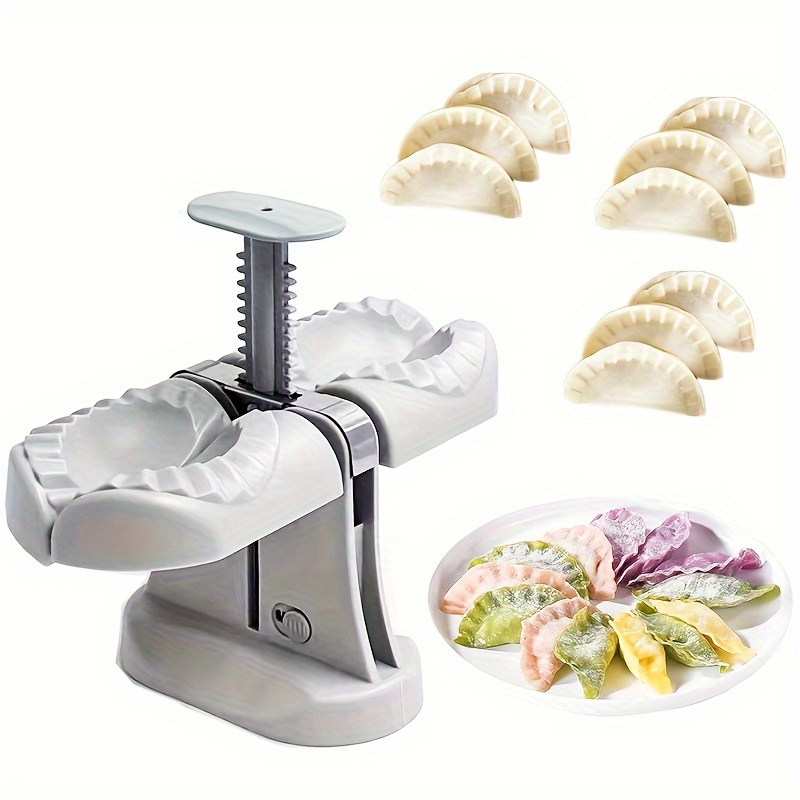 

1pc Dual-head Manual Dumpling Maker - 3.3" Easy Press & Cut Mold For Homemade Dumplings, Pastries & Pies - Perfect Kitchen Gadget For Home And Restaurant Use