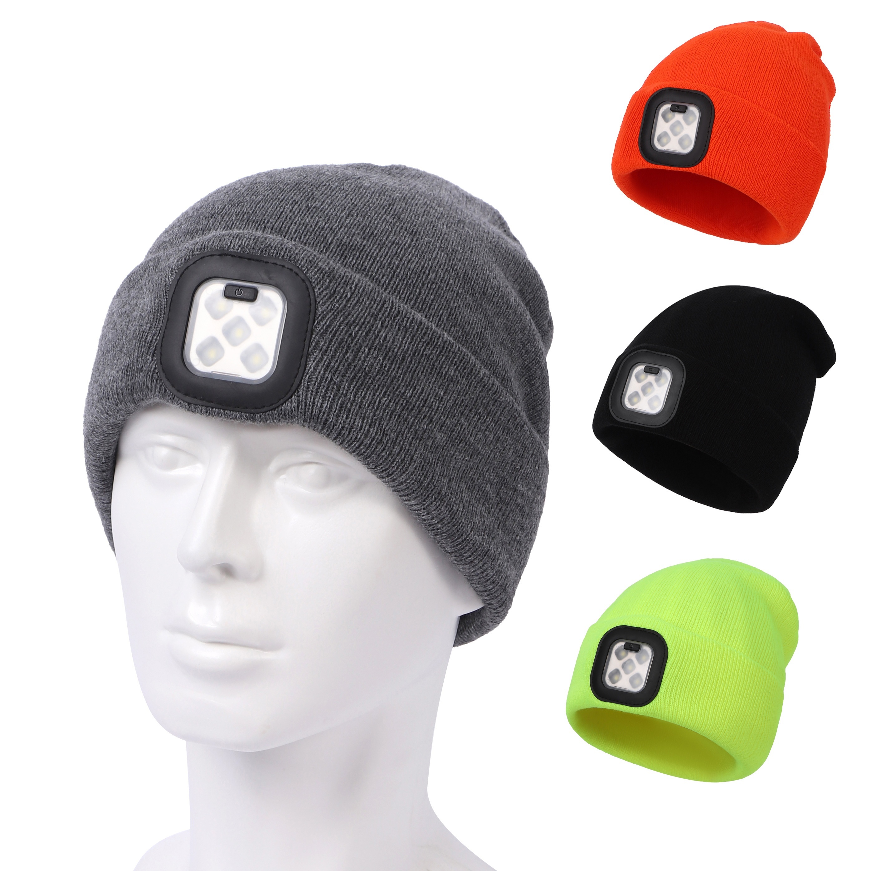 Gorro LED Recargable Orlite con Luz - Linterna de Cabeza Manos Libres, Gorro con Luz Ex...