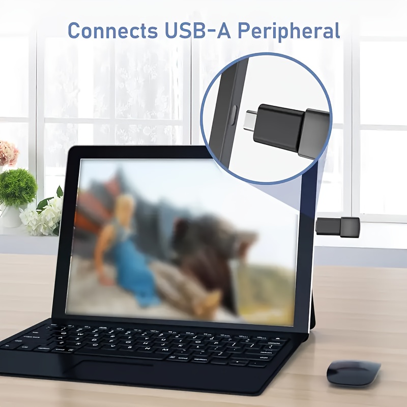 8 adaptadores de USB a USB C, conector hembra USB tipo C a USB, convertidor micro USB a USB C hembra/macho, para laptop, auto, teléfono inteligente, audífonos, micrófono y PC - Imagen 5
