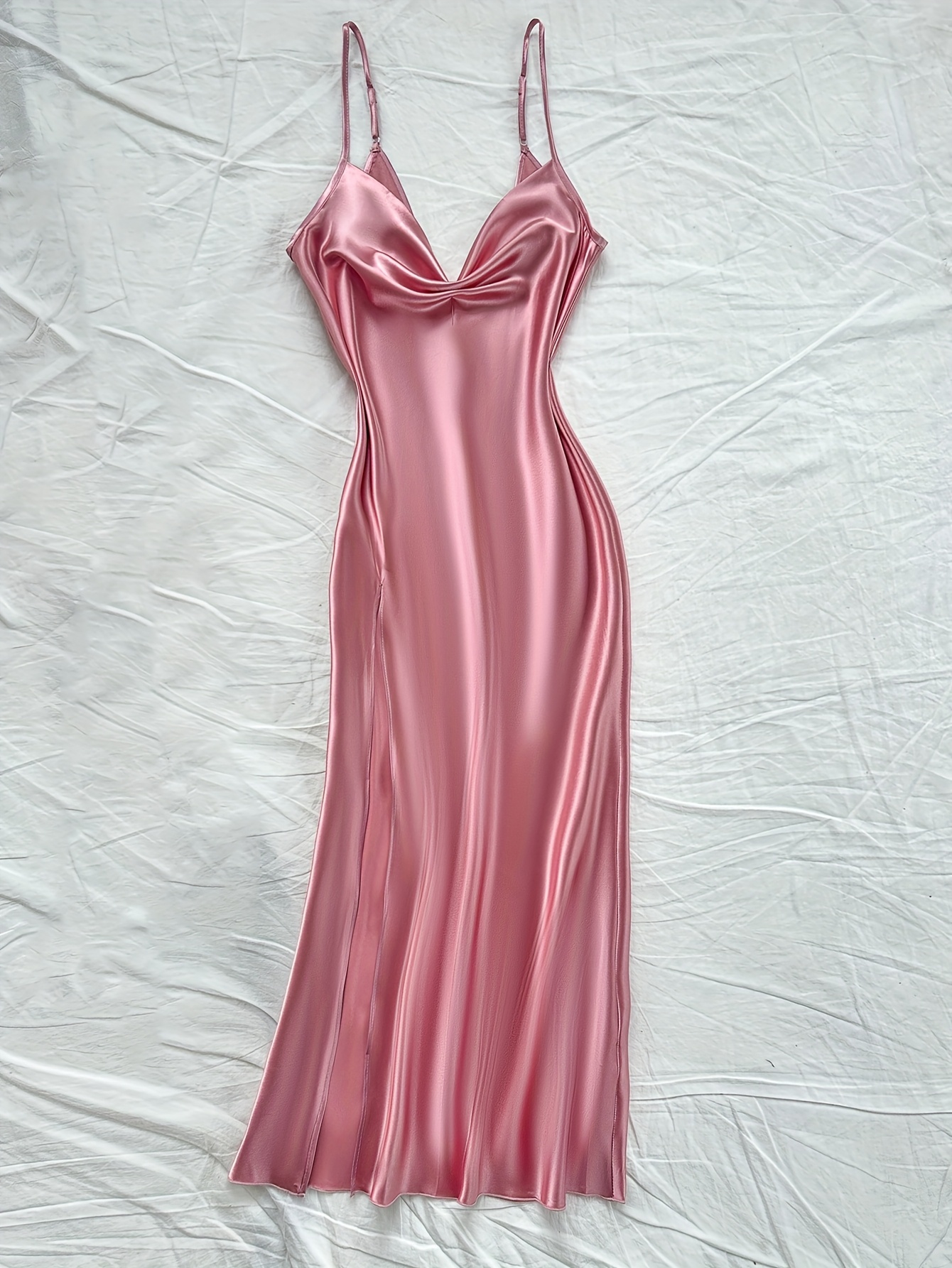 fashion turtleneck suspender backless long slit - Temu