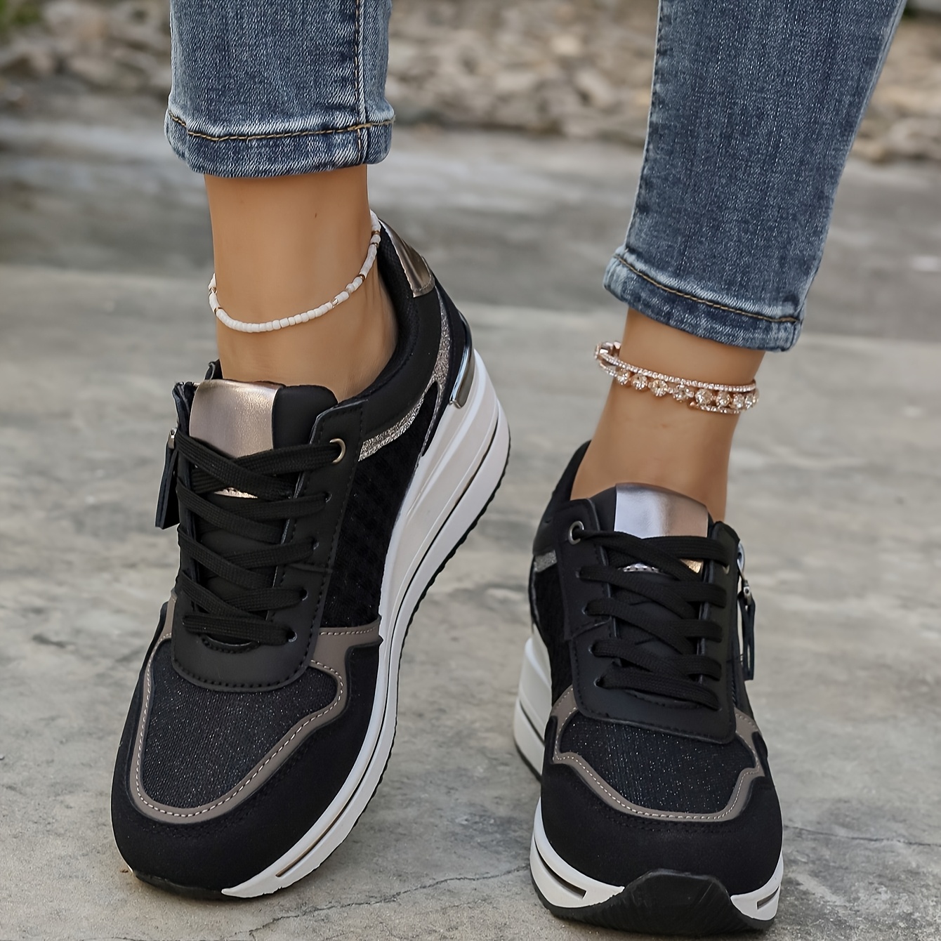 Verstecktem Absatz Sneakers Damen Mit Absatz Temu Turnschuhe Mit