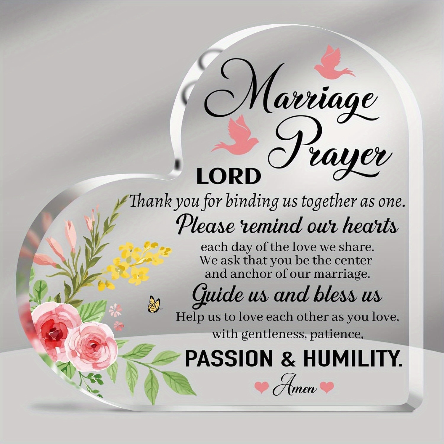 TEMU 2d Flat, Wedding Sign, Religious Wedding Gift, Wedding Gift For Couples Newly Weds, Quote For Couple, Marriage Gift, Christian Marriage Gifts