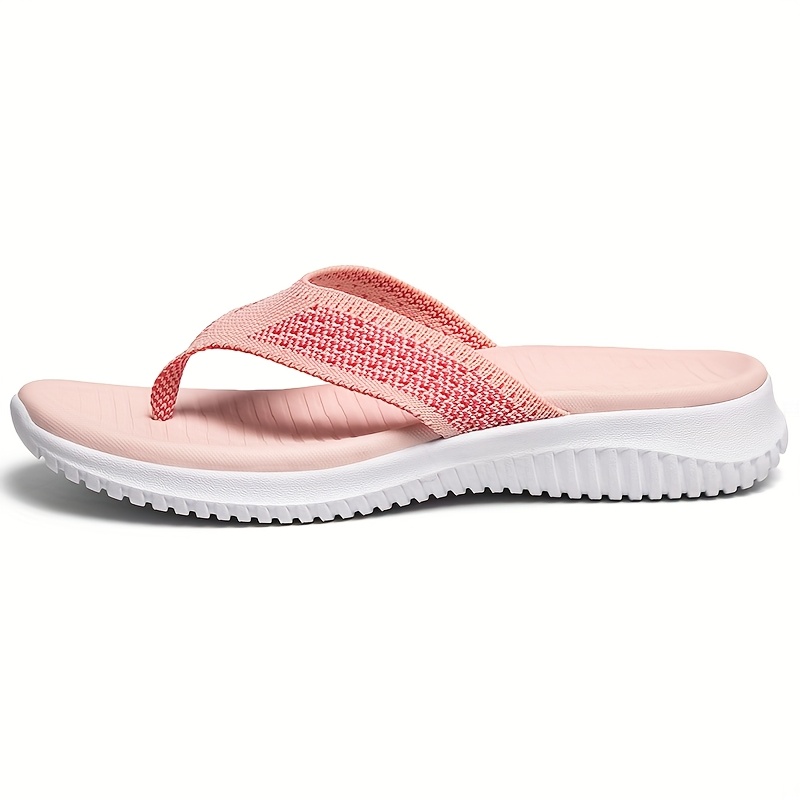 womens high   knit slip on flip flops