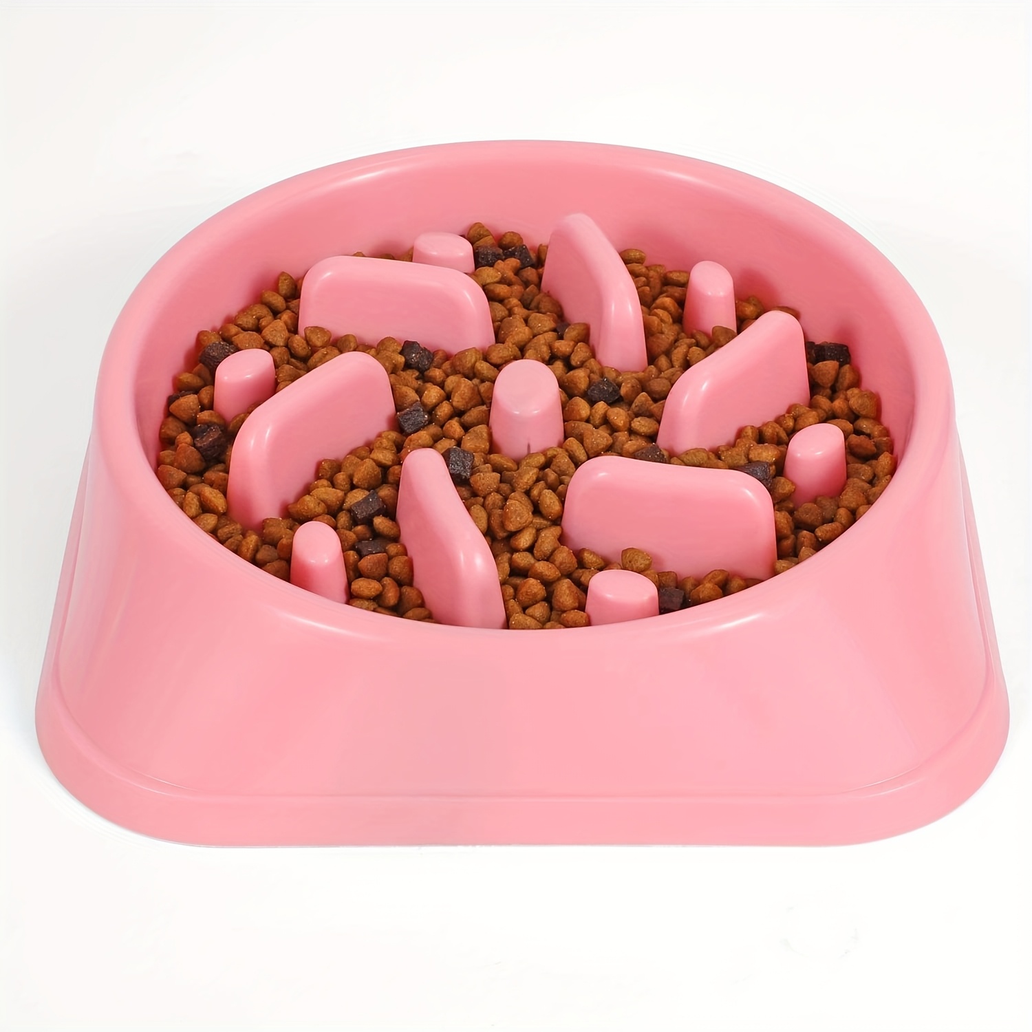 TEMU 1 Pac Slow Feeder Small Dog Bowl, Anti-slip Bowl Feeder, Interactive Stop, Anti-choking Dog Bowl, , Pink