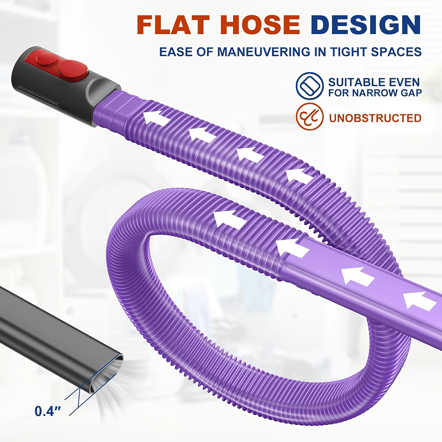 TEMU 1pc Dryer Vent Cleaner And Lint Remover Vacuum Attachment, Cleaning Tool Suitable For V15/v12/v11/10/v8/v7 Vacuum Cleaners, Dryer Vent Lint
