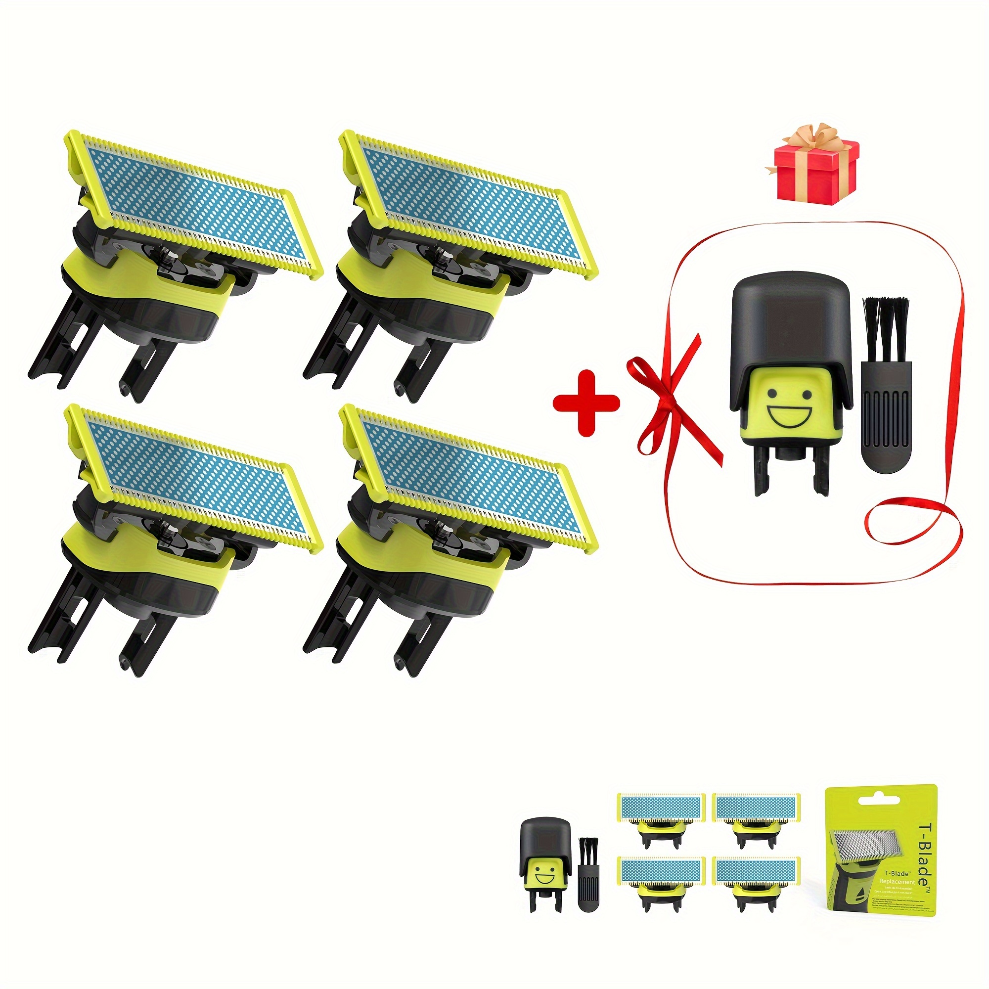

6-piece Oneblade Accessory Kit: 4 Anti-friction Blades, Smile Nose Hair Head & Cleaning Brush - Compatible With Qp2520, Qp2530, Qp2620, Qp2630, Qp6510, Qp6520 Models