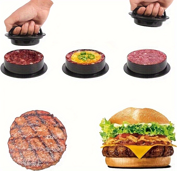 3 in 1 non stick hamburger press patty maker   stuffed   sliders beef patties essential kitchen grilling accessory barbecue tool kitchen details 4