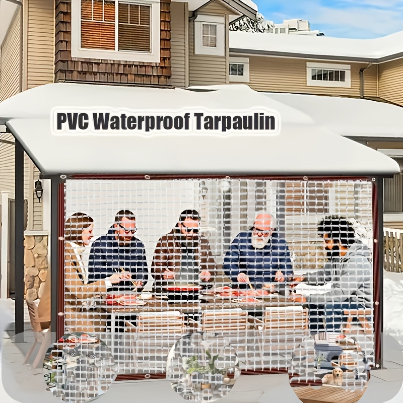 E-shop Schwerlast-transparente Plane – wasserdicht winddicht, dicke Markise ideal für den Außenbereich, für Balkon, Garten Regenschutz,