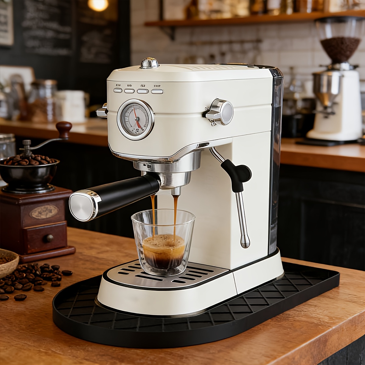 E-shop Silikon Kaffeematte für Arbeitsplatten und Bars, hitzebeständig, rutschfest und auslaufsicher, geeignet für Espressomaschinen und kompatibel mit