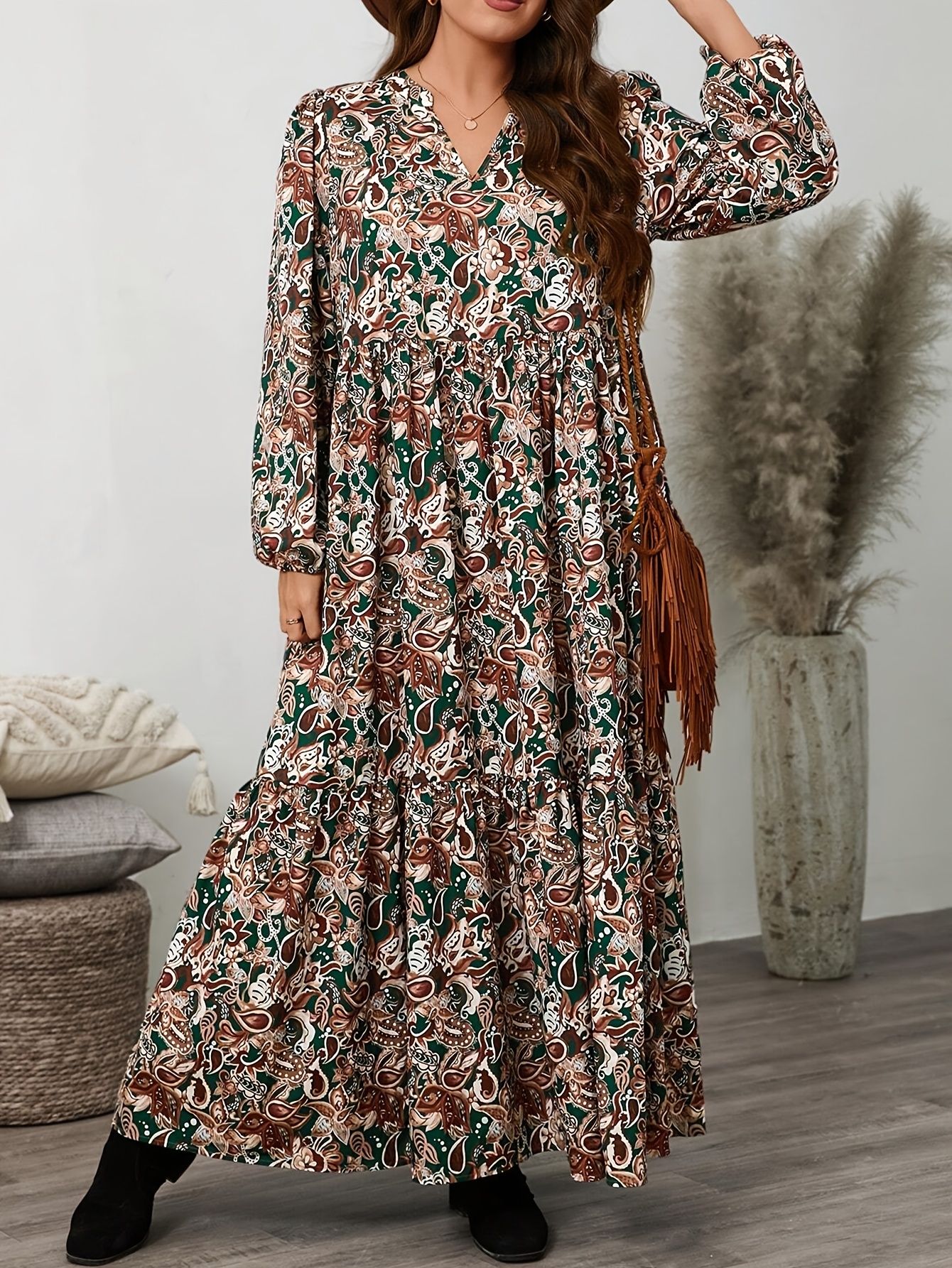sachin and babi light blue dress Plus Size Bohemian V neck Seaside Holiday Large Swing Drses Women Flor   Lady Ros