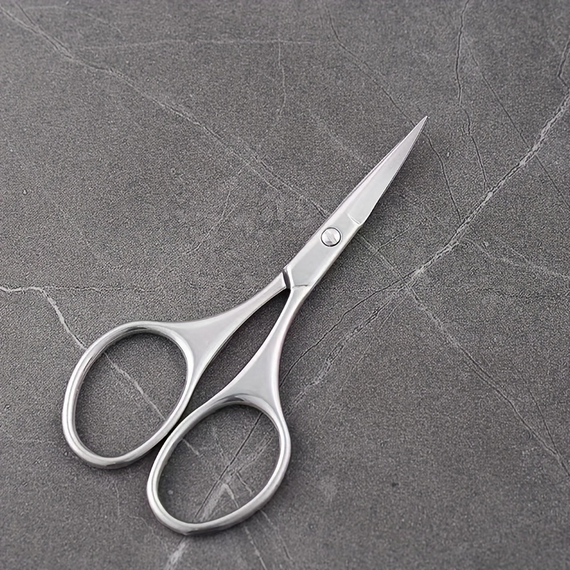 Scissors For Hair, Eyelashes, Nose, Eyebrows, And Beard – Pointed Tip Curved Design, Safe And , Precision Trimming And Comfortable Handling