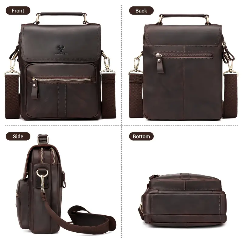 are scratches on   genuine leather please accept it   true genuine leather single shoulder bag vintage top layer cowhide genuine leather crossbody bag high quality   genuine leather mens messenger   men male neutral   men s travel accessories must have items for traveling suitable for use when traveling Product details 3