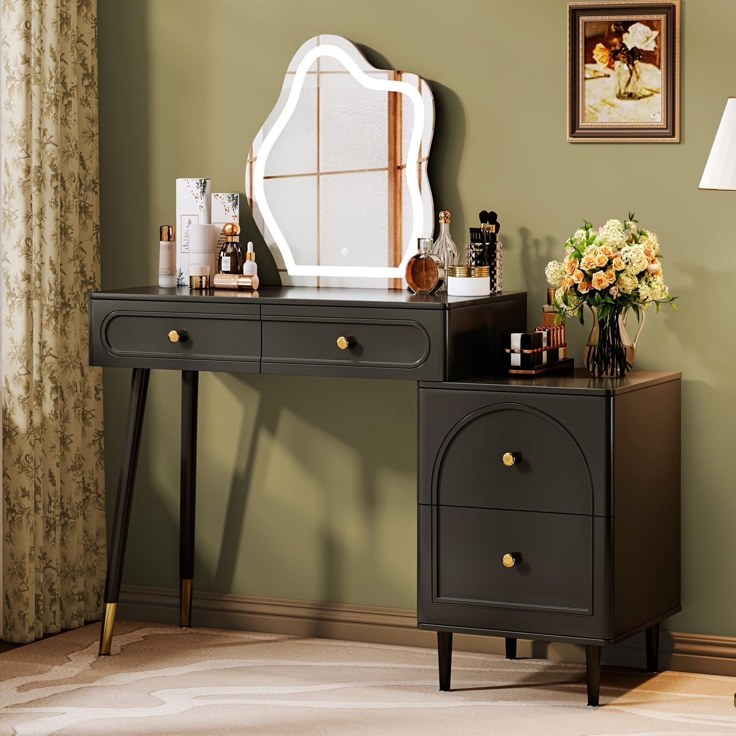 blue dress for baby girl Black Wood Vanity Desk  Casa Linda Furniture