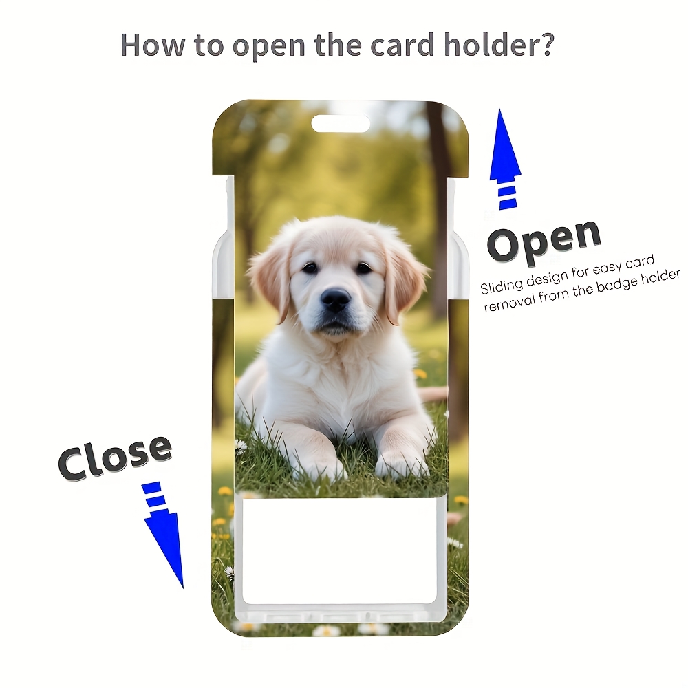 TEMU 2d 1 Customizable Card Holder With Lanyard----printable With Photos Or Holiday Elements, Perfect For Back-to- And Easter Celebrations, Adorable