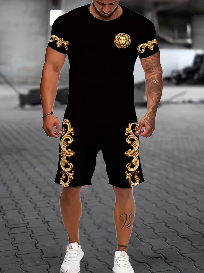 2 mens summer outfit set mens t s set details 0