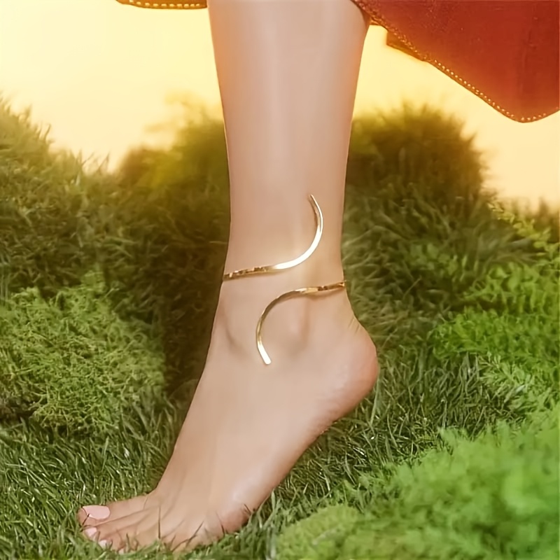 1pc Fashion Anklet, Elegant Vintage Layered Design, Suitable For Women' Wear Or Holiday Gifting