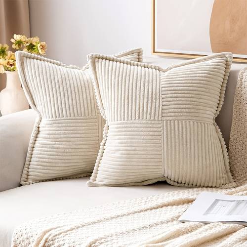 this contemporary throw pillow features four sections and finished edges offered in sizes of 30x30cm and 40x40cm its small square shape is space making it smaller cushions
