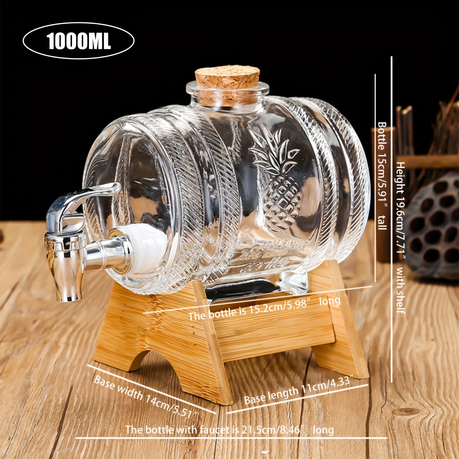 thickened 1000ml abs and stopper for beverages at parties or details 1