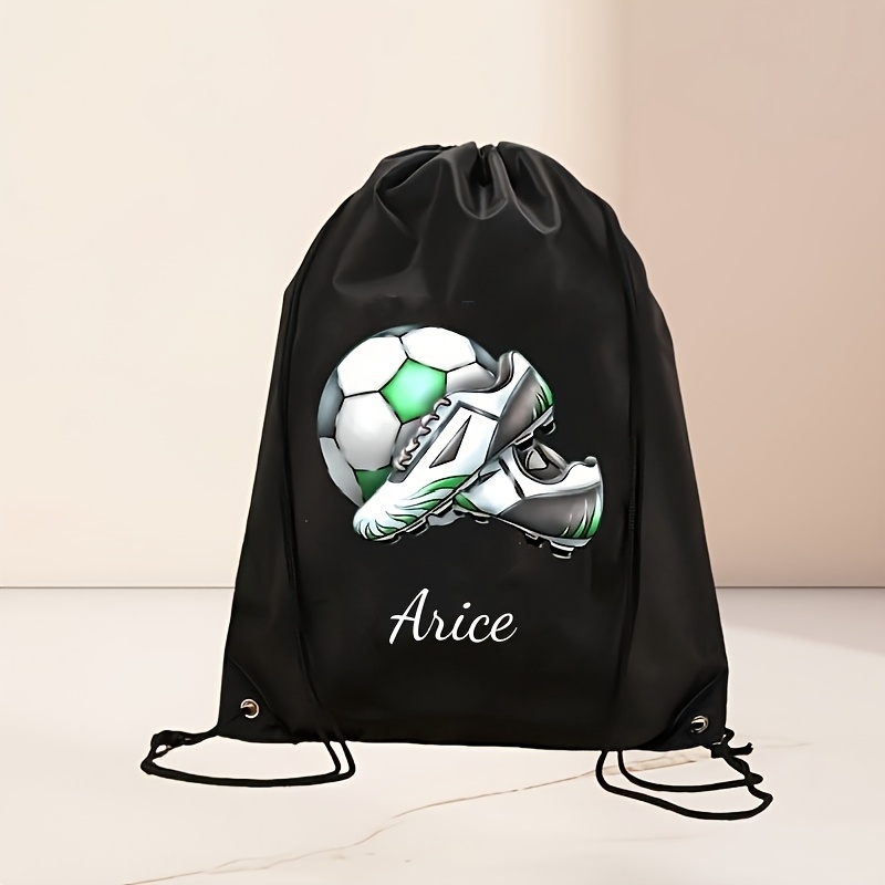 TEMU Un sac à cordon moderne avec un design élégant de baskets et de ballon de foot, parfait pour les et diverses activités. Ce sac personnalisable